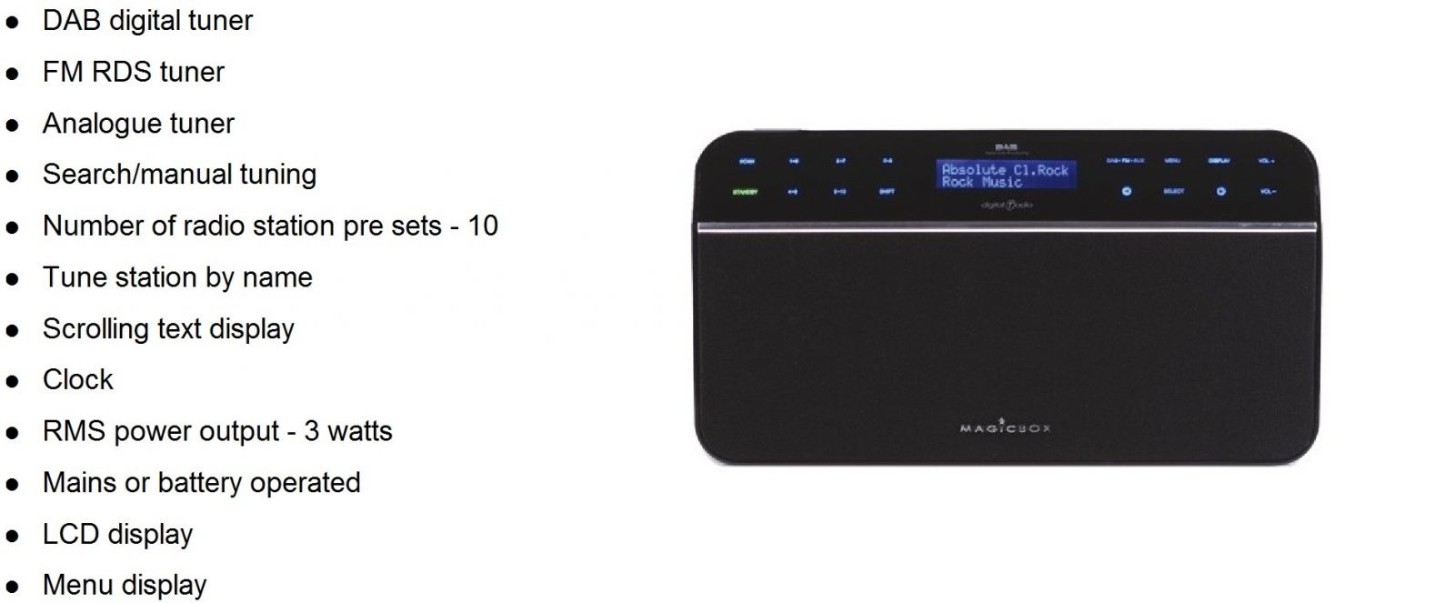 רדיו דיגיטלי למטבח MAGIC BOX